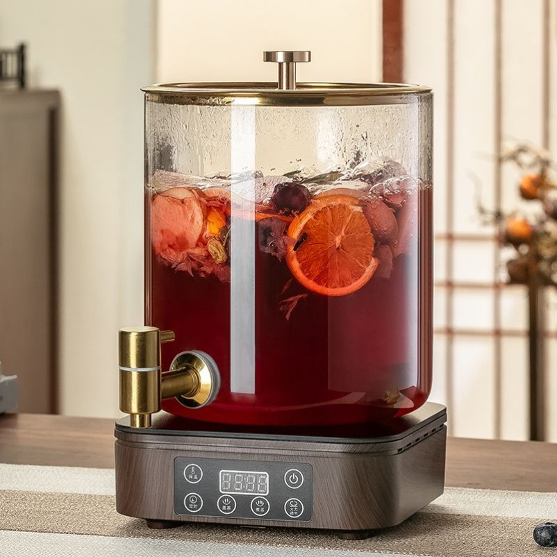 Home Cooking Set - Hitzebeständiger Glaskessel für Glühwein, großes Fassungsvermögen,