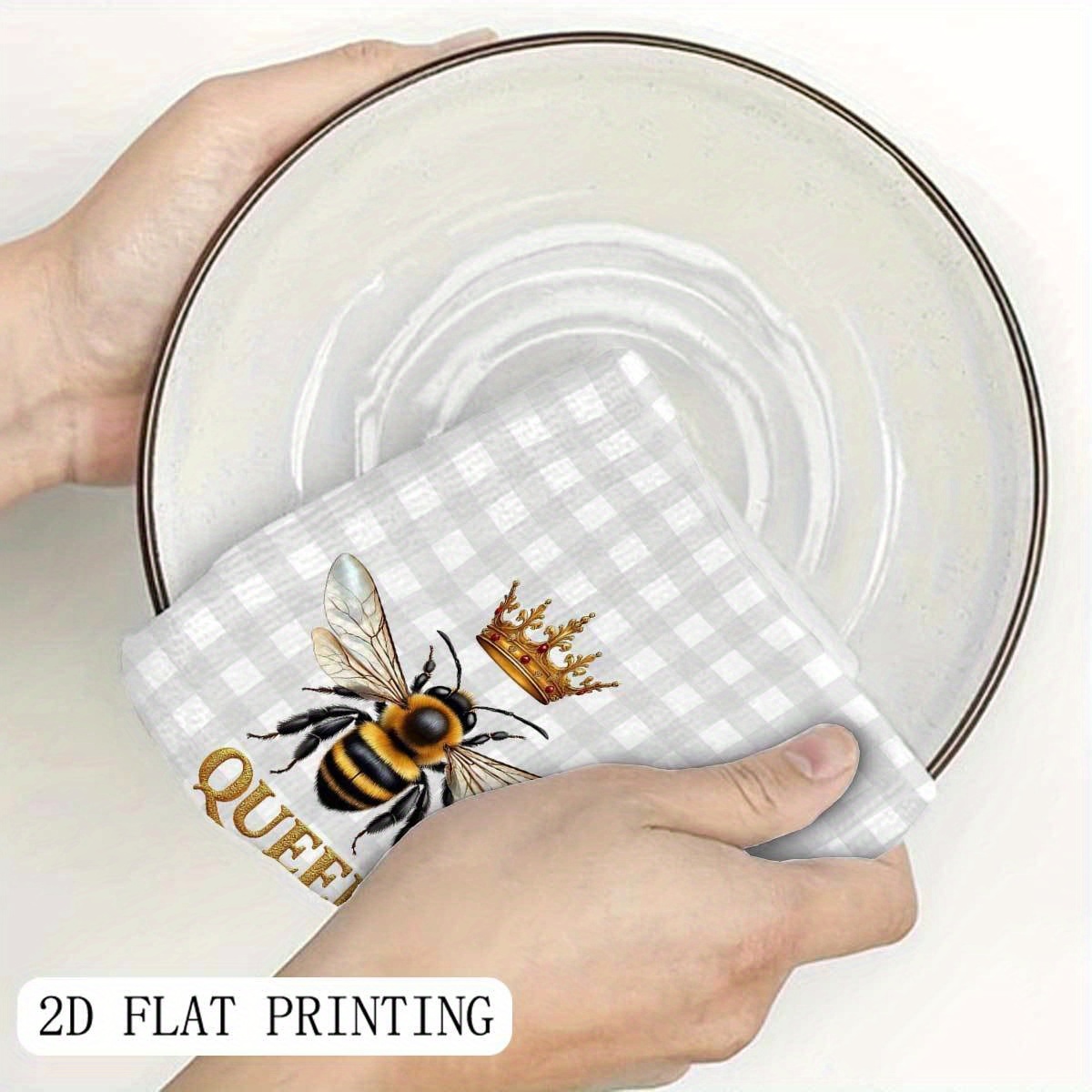 2 Stück, karierte Queen Bee Kü – Home Cooking Queen Bewertung und Preis