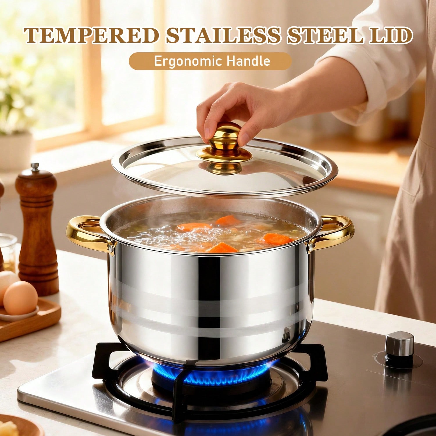 Edelstahl-Topfset, modernes Lu – Home Cooking Set Bewertung und Preis