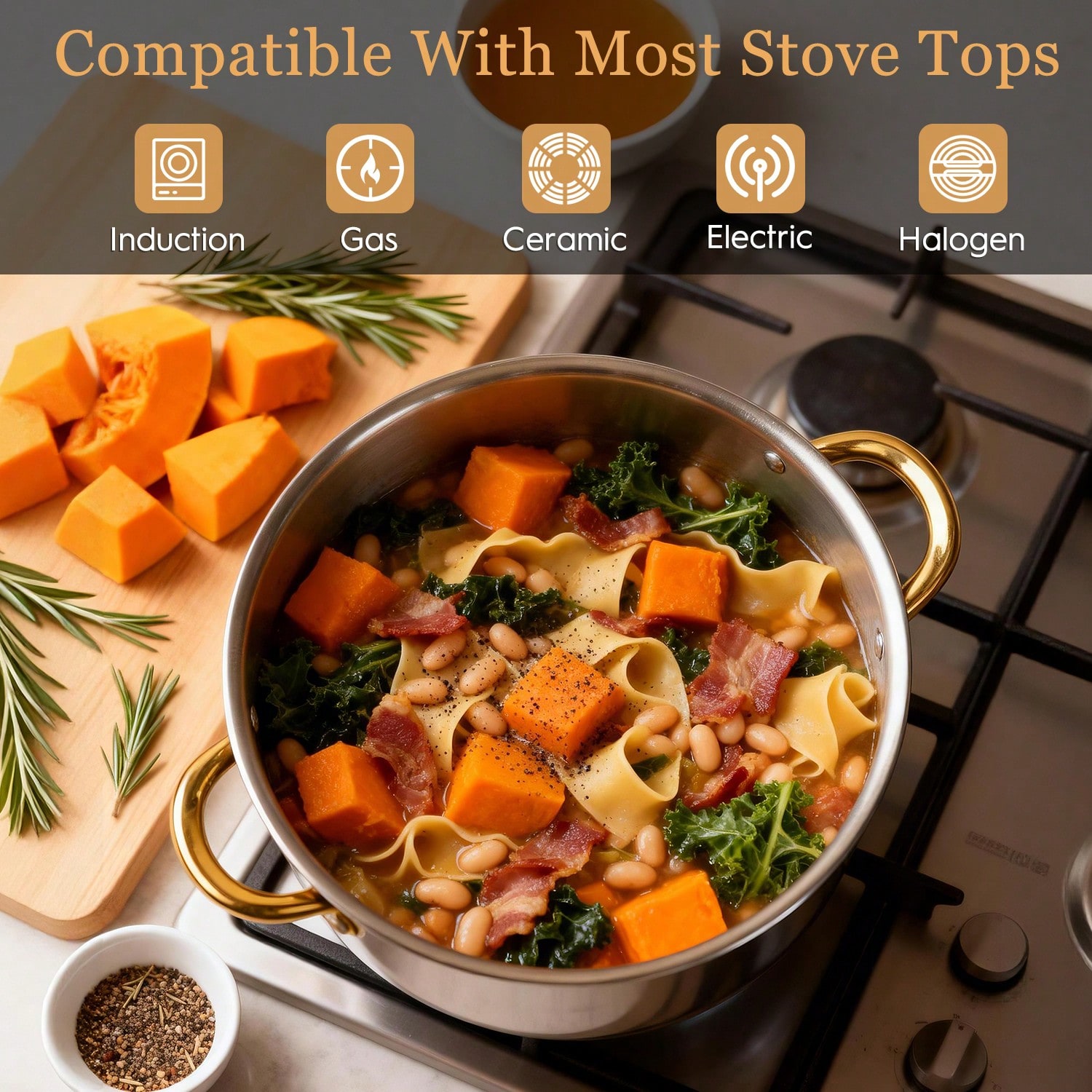 Edelstahl-Topfset, modernes Lu – Home Cooking Set Bewertung und Preis